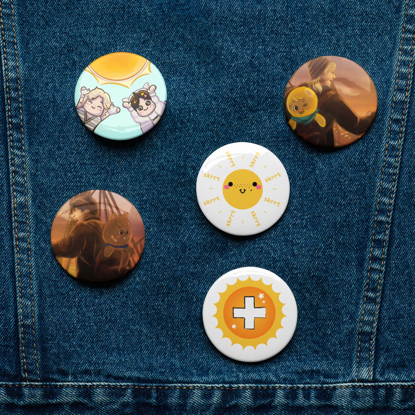 D-Fenders - Set of 5 pin buttons