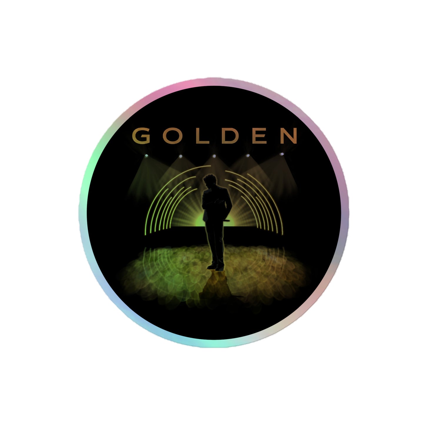 Jungkook GOLDEN Album Art Holographic Sticker