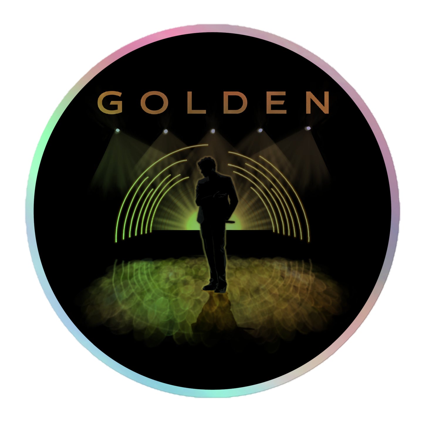 Jungkook GOLDEN Album Art Holographic Sticker